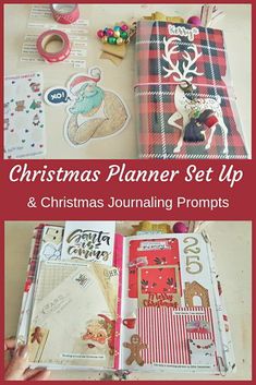 christmas planner set up and christmas journal