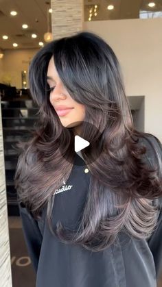 Amela Glavatovic on Instagram: "Curtain bangs tutorial 🤩 • • • • • • • __________________________________________________  #hairtransformation #hairtutorial #tutorial #highlights #balayage #layers #instagood #fashion #love #reels #viral #bob #bobhaircut #shorthair #bangs #fyp #explore #explorepage #new #instadaily #olaplex #hairbrained #new #bangs #flf #foryou @mgm_hairstudio" Chopped Haircut Long, Haircuts For Fuller Hair, Curtain Bangs In Long Hair, How To Style Long Curtain Bangs Tutorial, Face Framing Bangs With Long Layers, Long Brown Hair With Highlights And Bangs, Lose Bangs, 2024 Fall Haircut, Curtain Bangs With Face Frame