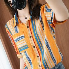 Elegant Tops, Striped Linen Shirt, Pretty Blouses, Womens Shirt, Women Formals, Wear To Work, Loose Blouse, Summer Fabrics, Women Shirts Blouse