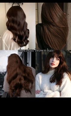 chocolate hair color 👩🏽🤎#hair #haircolorideas #aesthetic #itgirl Light Brown Hair On Black Hair, Cocoa Hair Color Brunettes, Brown Hair Color With Dimension, Brown Hair For Older Women, Chocolate Brown Hair Aesthetic, Cool Toned Dark Brown Hair Pale Skin, Hair Color Brown Chocolate, Milk Brown Hair Color, Cocoa Brown Hair Color