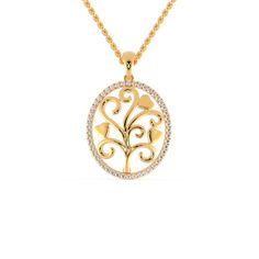 This lovely moissanite wedding pendant features an oval-shaped outline pendant necklace, The tree of life pendant symbolizes positive energy, growth, and strength. Wear this classic beauty to make your event special Elegant Tree Of Life Necklace For Anniversary, Modern Diamond Earrings, Diamond City, Moissanite Pendant, Wedding Pendant, Jeweled Earrings, Yellow Gold Jewelry, The Tree Of Life, Man Made Diamonds