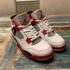 Pinterest Jordan 4 Retro, Red Fire, Jordan, Best Deals, Red