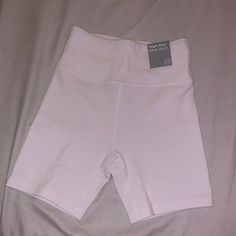 White Forever 21 Biker Shorts Bought A While Ago And Never Tried On, They Are Now Too Tight On Me Ribbed, Thick Material White Stretch Biker Shorts, Trendy White Short Activewear, White Stretch Biker Shorts Above Knee, Trendy White Workout Shorts, White Athleisure Biker Shorts, Trendy White Biker Shorts, White Mid-thigh Workout Shorts, Sporty Summer Bottoms From Forever 21, Sporty Summer Bottoms By Forever 21