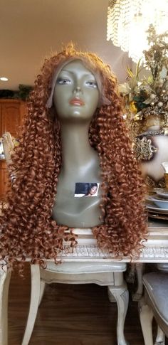 Copper Red Beauty Curly Lace Front Wig Human Curly Lace Front Wigs, Copper Red, Wigs Hair Extensions, Wig Cap, Lace Front Wig, Hair Pieces, Lace Front Wigs, Beautiful Hair, Lace Front