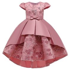 Pink Pageant Dress, Birthday Princess Dress, Tail Dress, Girls Pageant Dresses, Girls Formal Dresses, Dresses For Girls, Girl Princess Dress, Wedding Dresses For Girls, Birthday Party Dress