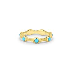 The So Wavy Ring is the perfect stacking ring to wear alone or stacked up high. Handcrafted in warm 18K gold, this ring features a mix of high shine and stardust finish along with saturated gemstones to create an eye-catching look. DETAILS 18K Yellow Gold 0.5ct Turquoise, 0.64ct Lapis, 0.34ct Opal, 0.68ct Tsavorite, 0.58 ct Champagne Diamonds Width 5mm SHIPPING At Jennifer DeMoro Jewelry, we craft all of our jewelry pieces to order with a production turnaround time typically taking 4-6 weeks. Fo Wavy Ring, Color Wave, Turquoise Rings, Champagne Diamond, Champagne Gold, Stacking Ring, Stacking Rings, Stardust, Ring Bracelet