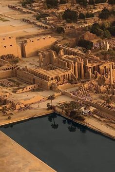 an aerial view of the ancient city of egypt