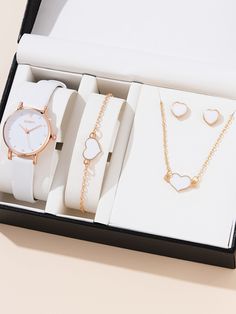 Collar    Set De Reloj Embellished   Relojes Girly Accessories Bracelets, Girly Accessories Jewellery, Trendy Watches Women Fashion, Minimalist Watch Women, Gucci Watch Women, Movado Womens Watch, Cartier Watches Women, Watches Women Simple