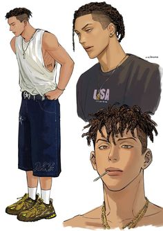 Swag Art, Character Design Male, Slam Dunk, Pose Reference Photo, Boy Art, Handsome Anime Guys, Handsome Anime, Art Reference Photos, Cartoon Art Styles