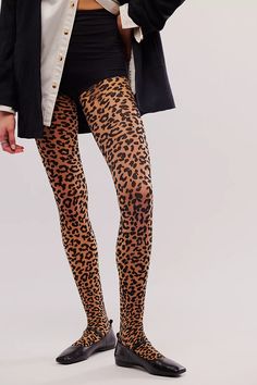 Seeing Spots Leopard Tights | Free People Cheetah Tights, Leopard Tights, Leopard Print Leggings, Print Leggings, Pink Leopard, Boho Clothing, Ripped Jeans, Boho Outfits, Timeless Fashion