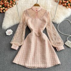 Pink A line long sleeve dress fashion dressFabric: blendedColor: pinkSize(cm): S, M, L, XL (1inch=2.54cm)S length 86cm bust 84cm waist 68cm sleeve length 60cmM length 87cm bust 88cm waist 72cm sleeve length 61cmL length 88cm bust 92cm waist 76cm sleeve length 62cm&ltp&gtXL length 89cm bust 96cm waist 80cm sleeve length 63cm&lt/p&gt&ltbr/&gt&ltp&gt2XL length 90cm bust 100cm waist 84cm sleeve length 64cm&lt/p&gt&ltbr/&gt Elegant Pink Mini Dress With Lantern Sleeves, Elegant Pink Lantern Sleeve Mini Dress, Chic Pink Mini Dress With Lantern Sleeves, Pink Fitted Long Sleeve Spring Dress, Feminine Pink Dresses For Winter, Pink Fitted Long Sleeve Dress For Spring, Fitted Pink Long Sleeve Dress For Spring, Pink Mini Dresses For Winter, Pink Feminine Mini Dress With Lantern Sleeves