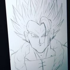 an image of a drawing of gohan from the anime dragon ball zokue