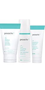 About this item CLEAR SKIN DOESN'T HAVE TO MEAN DRY SKIN - If your acne face wash is making your skin dry or dull, Proactiv+ was made specifically with you in mind. This acne treatment system helps prevent flare ups while brightening skin tone and promoting glowing skin. YOU NEED MORE THAN A PIMPLE CREAM - The Proactiv+ kit is a powerful, comprehensive acne treatment system that goes deep into your pores, removes impurities, and helps prevent future flare ups.