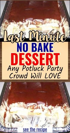 Best Easy No Bake Potluck Desserts To Make Last Minute For Work No Bake Chocolate Peanut Butter Lasagna, Big Crowd Dinner Ideas, Easy Dessert For A Party, No Bake Dessert For A Crowd, Layered Pudding Desserts Cool Whip, Easy Last Minute Potluck Ideas, Graham Cracker Pudding Dessert Cool Whip, Dessert For A Crowd Potlucks, Easy Desserts With Pudding