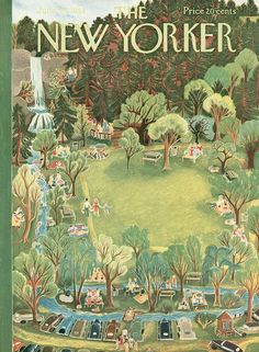 the new yorker magazine cover with an image of a park