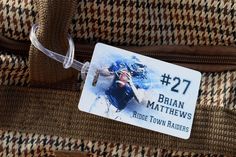 Football Bag Tag Personalized Football Bag Tags Sports Bag - Etsy Durable Rectangular Sports Bag, Large Capacity Rectangular Bags For Sports Events, Durable Rectangular Sporty Bag, Football Name Tags, Football Bag Tags, Baseball Bag Tags, Sports Bag Tags, Bag Name Tag, Football Team Names