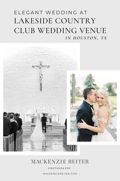 the front cover of an elegant wedding at lakeside country club wedding venue in houston, tx