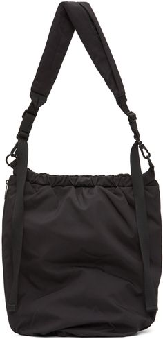 Côte & Ciel: Black Orco Messenger Bag | SSENSE Nylon Satchel With Detachable Strap In Tote Shape, Rectangular Nylon Bag With Adjustable Straps, Nylon Tote Satchel With Detachable Strap, Nylon Satchel With Detachable Strap, Nylon Satchel With Adjustable Strap, Outdoor Nylon Shoulder Bag With Detachable Strap, Nylon Crossbody Satchel With Adjustable Strap, Nylon Shoulder Bag Backpack With Removable Pouch, Nylon Satchel Shoulder Bag With Detachable Strap