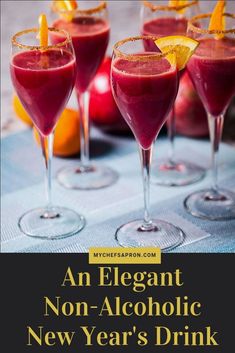 an elegant non - alcoholic new year's drink