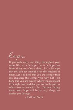 a pink background with the words hope written in cursive writing on top of it