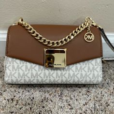 Only Worn A Few Times. Still Looks Brand New, No Defects. Gold-Tone Hardware 8”W X 4.75”H X 2.9”D Handle Drop: 2” Adjustable Strap: 17.5”-20.5” Interior Details: Back Slip Pocket Snap Fastening Bags Michael Kors, Michael Kors Collection, Pocket Book, Purses Michael Kors, Small Crossbody Bag, Small Crossbody, Michael Kors Bag, Interior Details, Crossbody Bag