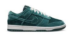 Nike Dunk Low Green Velvet Sneakers (Dark Atomic Teal/ Sail) - US 6 Women’s Brand New In Box. Images to coming soon. 100% Authentic Shipped via USPS Priority Mail Worldwide! Teal Sneakers, Dunk Lows, Velvet Sneakers, Nike Models, Nike Sb Dunks, Sb Dunk, Hot Sneakers, Low Top Sneakers, Nike Dunk Low