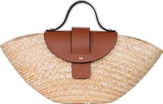 Elegant Bags With Leather Trim For Spring, Elegant Spring Bag With Leather Trim, Elegant Natural Straw Bag With Detachable Strap, Elegant Straw Bag With Leather Trim For Travel, Elegant Beige Straw Bag With Leather Trim, Luxury Straw Clutch For Everyday Use, Elegant Leather Straw Bag With Leather Trim, Luxury Straw Clutch Bag For Everyday Use, Modern Summer Bags With Leather Trim