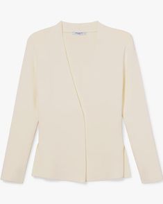 Woolf Jardigan :: Ivory – M.M.LaFleur In Other Words, Virtual Fashion, Knit Jacket, Dress Suits, Office Outfits, Skirt Suit, Trending Now, Flared Sleeves, Trending Accessories