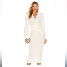 Nwt Zhivago Lover Man Midi Dress In White Size Us 4 Signature Keyhole Dress. Put On Dress For 5 Min For A Photo Shoot. Tags Still Attached Proposal Party, All White Party, Keyhole Dress, White Midi, Cuff Detail, White Party, White Midi Dress, New You, All White