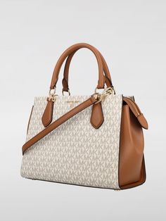 Find MICHAEL KORS Handbag on Editorialist. Handbag MICHAEL MICHAEL KORS Woman color Cream Michael Kors Satchel, Michael Kors Handbag, Brown Handbag, Handbags Michael Kors, Signature Logo, Woman Colour, Pink Bag, Chain Strap, Tote Handbags