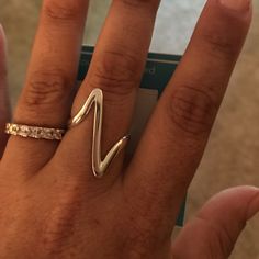 Silver Plated Ring - Super Cute!! Trendy Silver Initial Open Ring, Trendy Adjustable Stackable Rings For Anniversary, Heart Beat Ring, Heart Beat, Jewelry Silver, Womens Jewelry Rings, Silver Heart, In A Heartbeat, Silver Plate