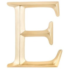 the letter f is made out of gold metal