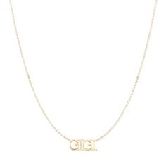 The Gigi Necklace or "what your favorite people call you" necklace. Choose between our Signature Cable Chain for a dainty look or Bead Chain for a chic tangle free style. The adjustable clasp gives you two length options for the ultimate layering experience. 14K Gold Pendant is .25" high and .45" in length In stock necklaces will ship within 3 business days. Made-to-order necklaces will ship within 1 week. Need it sooner? Contact us. *Even though pretty things take time, our Word Plates are so p Gigi Necklace, A Letter Necklace, Things Take Time, Bead Chain, Free Style, Letter Necklace, Take Time, A Letter, Beaded Chain