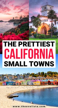 the prettiest california small towns in the united states are featured on this postcard