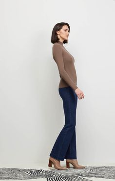 Step up your style game with our luxe, quartz-brown mock turtleneck sweater. Graced by asymmetrical ribbed chevrons and cable-knit columns, it updates your casual look with chic, cozy flair. Mock Turtleneck Sweater, Brown Fits, Fine Yarn, Mock Turtleneck, Fall Collections, Stitch Design, Ribbed Sweater, Spring Collection, Step Up