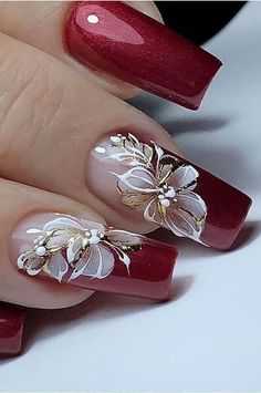 Manicure Nail Designs, Elegant Nail Art, Fancy Nails Designs, Trendy Nail Art Designs, Trendy Nail Art, Nail Designs Glitter, Elegant Nails