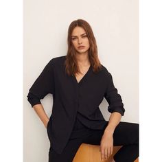 Nwt V-Neckline Blouse In Flowy Fabric, Featuring Long Buttoned Sleeves And Button Fastening On The Front Section. Color: Black Size 4 Versatile V-neck Work Shirt, Versatile V-neck Workwear Shirt, Versatile V-neck Blouse For Night Out, Chic V-neck Blouse For Layering, V-neck Blouse For Layering, Versatile V-neck Blouse For Office, Black V-neck Top For Workwear In Fall, Black V-neck Top For Fall Workwear, Versatile V-neck Top For Workwear And Fall