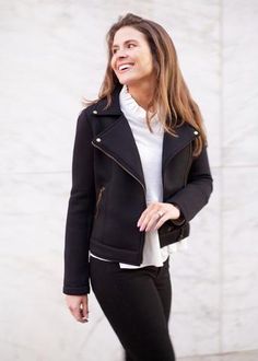 Black Motto Jacket Motto Jacket, Women's Blazer, Leather Jacket, Blazer, Leather, Black