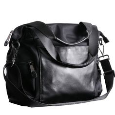 Overview： Design: Womens Nylon Leather Travel Handbag Womens Black Nylon Gym Purse Nylon Work Handbag Purse for LadiesIn Stock: Ready to Ship (2-4 days)Include: Only BagCustom: NoColor: BlackLeather: Nylon, LeatherMeasures: 35cm x 35cm x 15cm Weight: 0.65kgSlots: 2 main slots, 2 zipper slot, 1 phone pocket, 1 wallet pocket, 2 side slotsAccessories(option): NoneStyle: Womens Nylon Leather Travel Handbag Womens Black Nylon Gym Purse Nylon Work Handbag Purse for LadiesVery durable (At least 5 Years Gym Purse, Travel Handbag, Work Handbag, Travel Handbags, Genuine Leather Bags, Leather Travel, Women Leather, Black Nylon, Handbag Purse