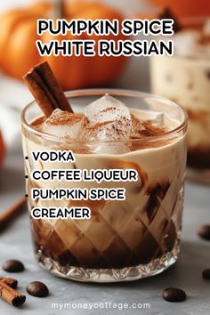 pumpkin spice white russian cocktail recipe