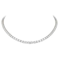 Necklace in 18kt white gold set with 87 diamonds 31.57 cts GIA Certificates Exquisite Diamond Necklace, Diamond Statement Necklace, Wreath Necklace, Bamboo Necklace, Formal Necklace, Rings Luxury, Pearl And Diamond Necklace, Diamond Necklace Set, White Gold Set