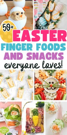 Easy Easter appetizers and finger foods for a crowd, including fun easter snacks for a party, cold dip recipes, and easter hors d’oeuvres for your holiday brunch or dinner potluck.