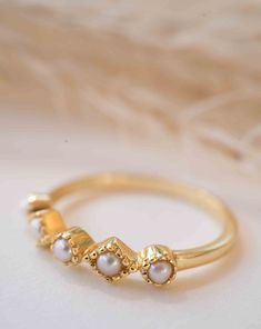 Fresh Water Pearl  Ring * Gold Plated Ring * Statement Ring *Gemstone Ring * Wedding Ring * Geometric  * BJR266 Delicate Gold Gemstone Ring, Delicate Gold Rings With Gemstones, Gold Gemstone Midi Ring For Promise, Classic Gold Stackable Rings With Gemstones, Gold Gemstone Stackable Open Rings, Gold Stackable Gemstone Open Rings, Gold Midi Rings With Gemstone Round Shape, Delicate Gold Stackable Rings With Gemstones, Gold Gemstone Midi Rings For Anniversary