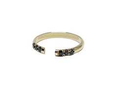 14K gold ring with six black diamonds. Available in size 6.5 (or a size of your choice). Will make a great gift for your loved ones or for yourself!  Product Details: Metal : 14K yellow gold Stamp: 14K Weight: 1.75 gr Stones: 0.12 CT (total) black treated diamonds This ring is made with 14K solid gold and are not gold filled or plated. It is perfect for anyone looking for high quality jewelry or for anyone with metal sensitivities. Satisfaction guaranteed or return within 14 days if not completely satisfied. Please contact me if you have any questions. Thank you for looking at this item and please browse the rest of my shop where I have much more luxurious gold and silver jewelry. Each order will arrive carefully packaged in an elegant gift box suitable for gifting. Ships by registered mai Black Diamond Ring, Total Black, Black Diamonds, 14k Gold Ring, Elegant Gift, High Quality Jewelry, Stackable Rings, Quality Jewelry, Favorite Things Gift