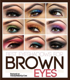 makeup Eyeshadow For Blue Eyes, Eyeshadow For Brown Eyes, Beautiful Brown Eyes, Best Eyeshadow, Makijaż Smokey Eye, Younique Makeup, Eye Shadows, Colorful Eyeshadow, Long Lashes