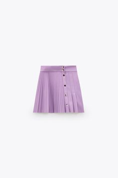 Faux Leather Pleated Skirt, Periwinkle Dress, Leather Pleated Skirt, Zara Skirts, Faux Leather Skirt, Pleated Pants, High Waisted Trousers, Zara Women, High Waisted Pants