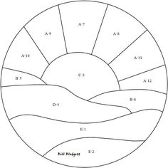 a coloring page with the sun and water in it, as well as numbers to color