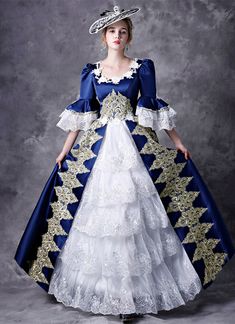 Blue Medieval Rococo Belle Princess Marie Antoinette Dress Renaissance Reenactment Theater Costume     Condition: Brand New   Color:  As Picture   Material: Satins And Lace   Silhouette: Ball Gown   Sleeve Length: Full Sleeve   Dresses Length:Floor-Length   Neckline: Square-Collar   Decoration: Lace   Style: Vintage     Includes: Dress Masquerade Party Dresses, Marie Antoinette Dresses, Gothic Victorian Dresses, Full Sleeves Dress, Antoinette Dress, Blue Party Dress, Party Dresses Online, Princess Belle, Theatre Costumes