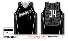 the front and back of a black basketball jersey with white lettering that reads midnight's