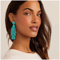 These Turquoise-Shade Earrings Feature A Plethora Of Beads To Create A Resort-Worthy Pair Of Statement Earrings! With Dome Tops Featuring Hypoallergenic Steel Posts, They Are Designed To Sit Comfortably On The Ear For All-Day Wear. The Earrings Feature A Full 4-Inches In Length. A Top Feature In Our Free People Summer 24 Lookbook Worn With The Endless Summer Dress In Orange Ember. Brand New Hypoallergenic Post Back 4-Inch Length Seed Beads Turquoise Shade Summer Beach Turquoise Tassel Earrings, Turquoise Tassel Drop Earrings For Summer, Turquoise Tassel Earrings For Beach, Turquoise Tassel Earrings For Summer, Summer Turquoise Tassel Drop Earrings, Turquoise Beaded Tassel Earrings For Summer, Green Tassel Earrings For Beach, Summer Turquoise Beaded Tassel Earrings, Light Blue Beaded Drop Earrings